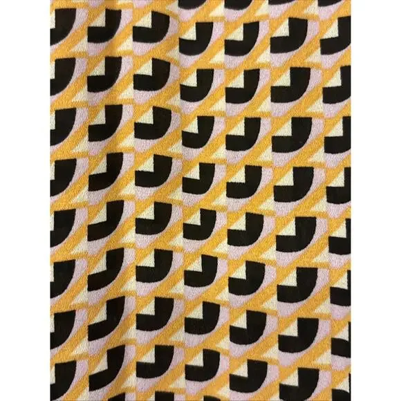 Daniel Rainn Medium Top Long Sleeve Peasant Blouse Tasseled Geometric Print DR2 - Picture 5 of 7